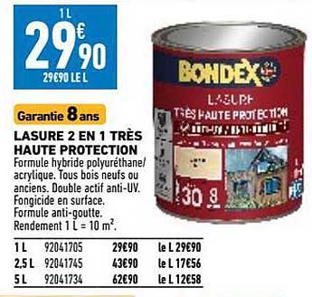 lasure 2 en 1 très haute protection bondex