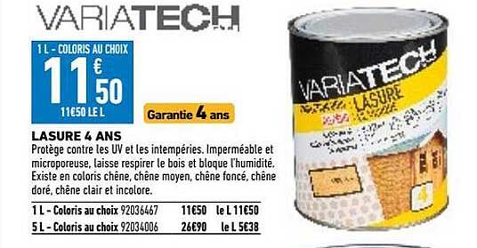 lasure 4 ans variatech