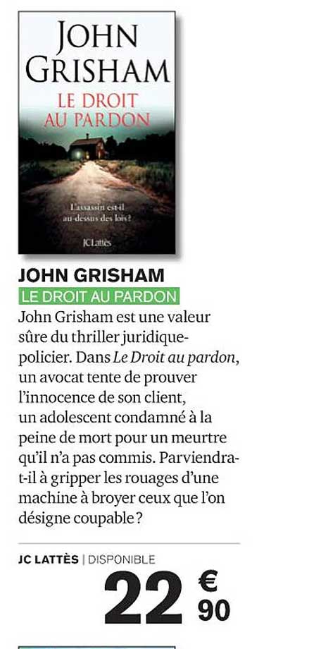 le droit au pardon - john grisham