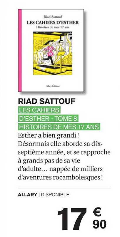 les cahiers d'esther - tome 8 histoires de mes 17 ans - riad sattouf