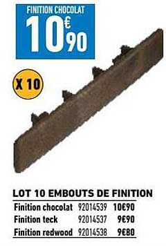 lot de 10 embouts de finition