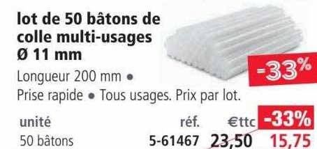 lot de 50 bâtons de colle multi-usages ø 11 mm