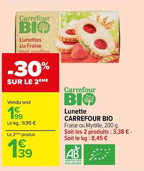 lunette carrefour bio
