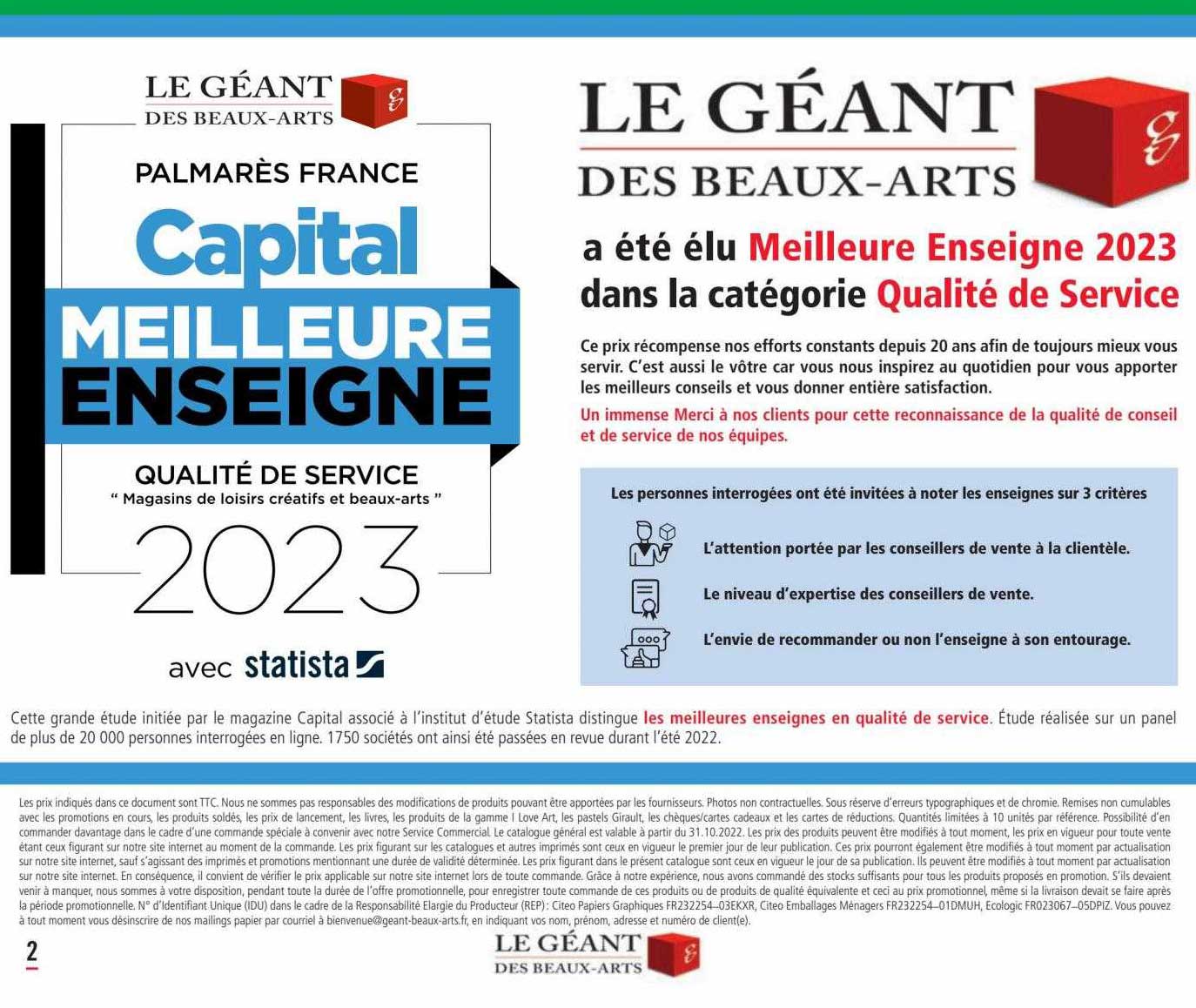 meilleure enseigne 2023 dans la catégorie qualité de service