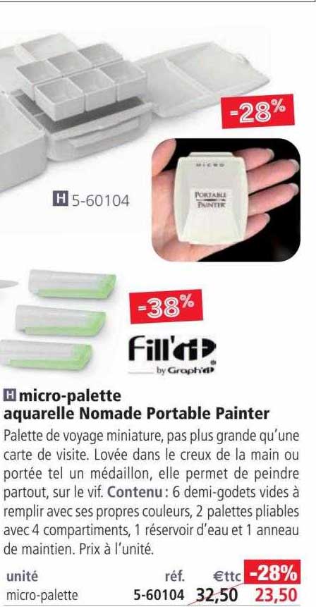 micro-palette aquarelle nomade portable painter
