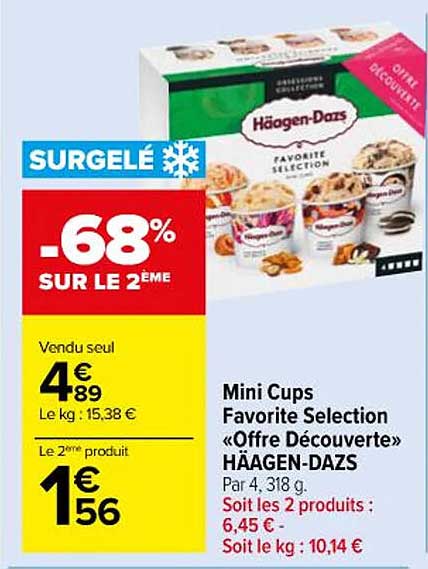 mini cups favorite selection «offre découverte» häagen-dazs