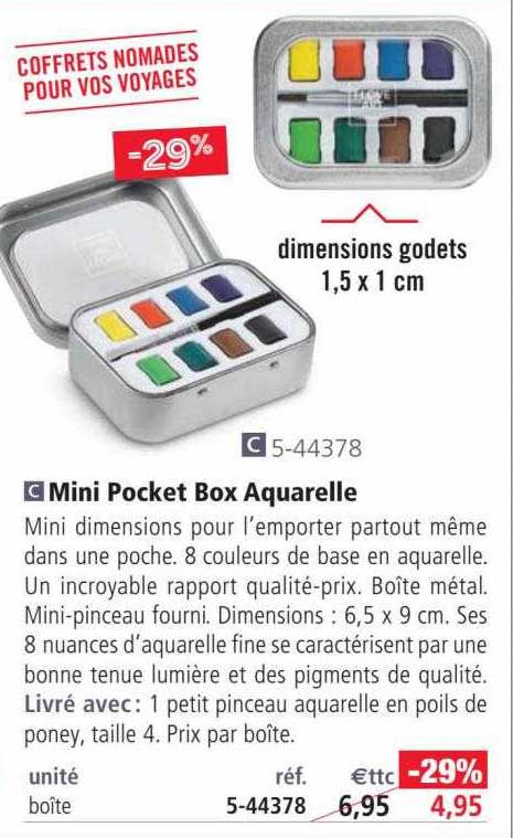 Mini Pocket Box Aquarelle