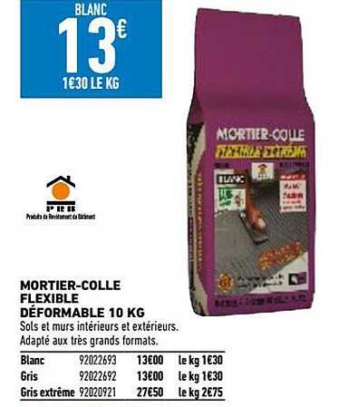 mortier-colle flexible déformable 10 kg