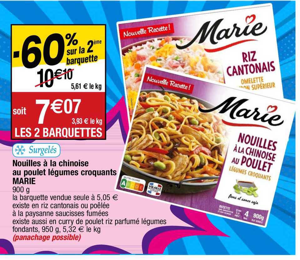 Nouilles à La Chinoise Au Poulet Légumes Croquants Marie