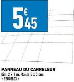 panneau du carreleur