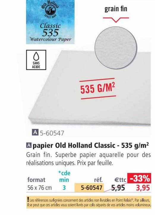 papier old holland classic - 535 g-m²