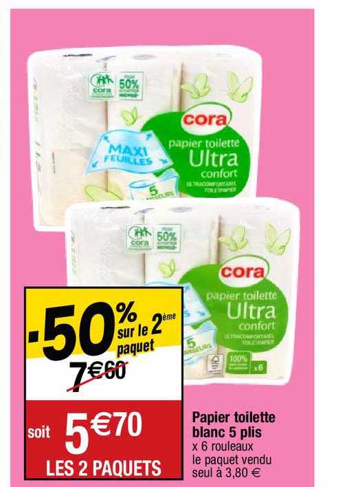 papier toilette blanc 5 plis