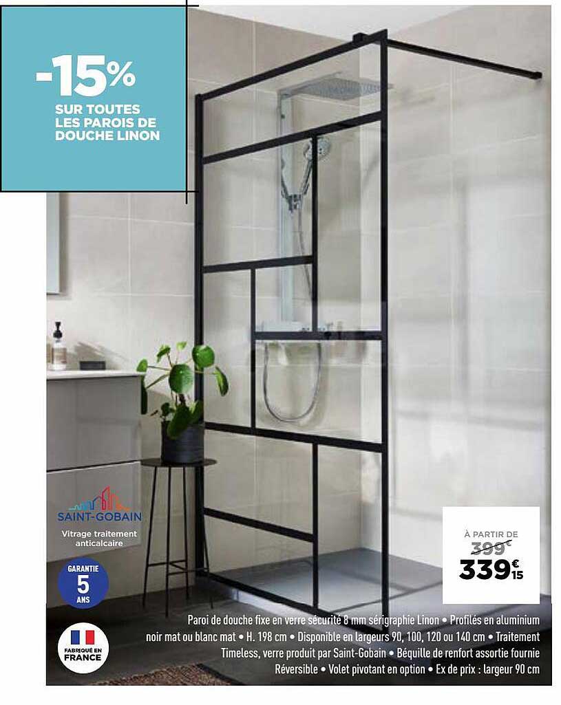 parois de douche linon