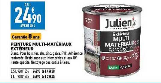 peinture multi-matériaux extérieur julien