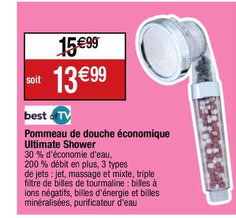 pommeau de douche économique ultimate shower