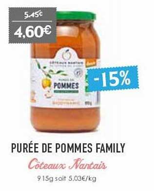 purée de pommes family coteaux nantais
