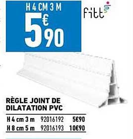 règle joint de dilatation pvc