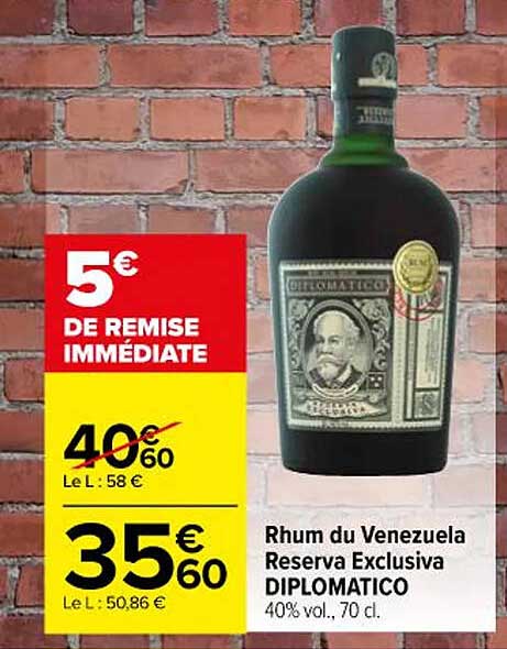 rhum du venezuela reserva exclusiva diplomatico