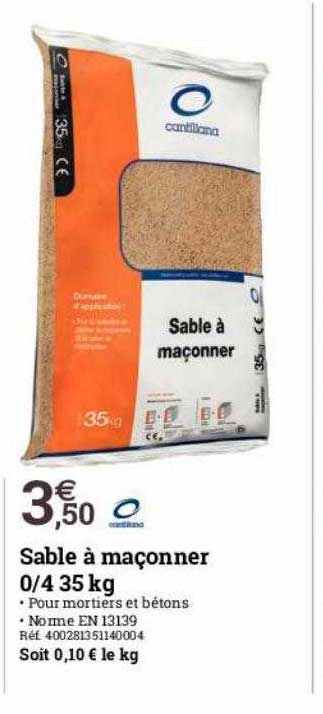 sable à maçonner 0-4 35 kg