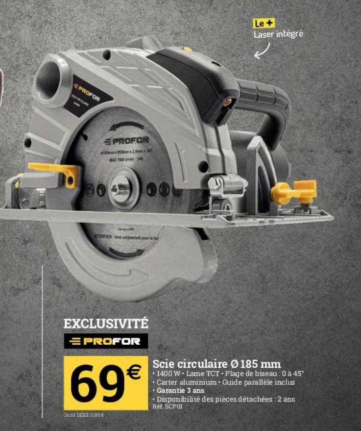 scie circulaire ø 185 mm profor