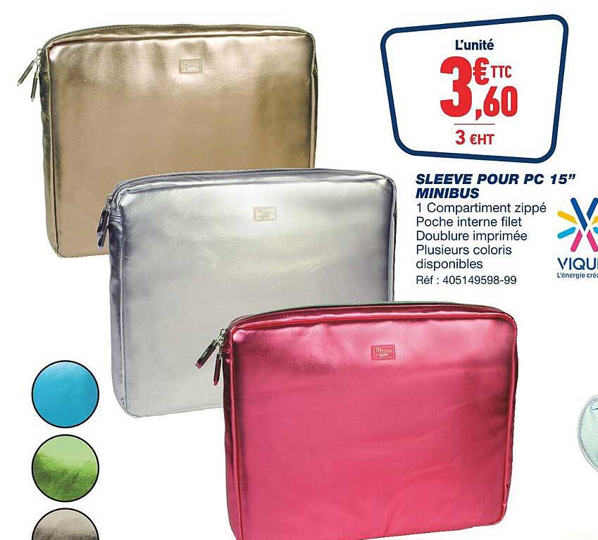 sleeve pour pc 15" minibus