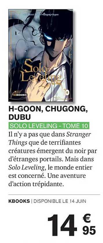 Solo Leveling - Tome 10 - H-goon, Chugong, Dubu