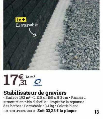 stabilisateur de graviers