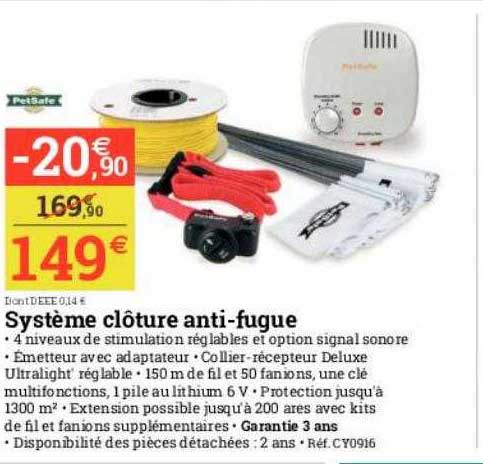 système clôture anti-fugue