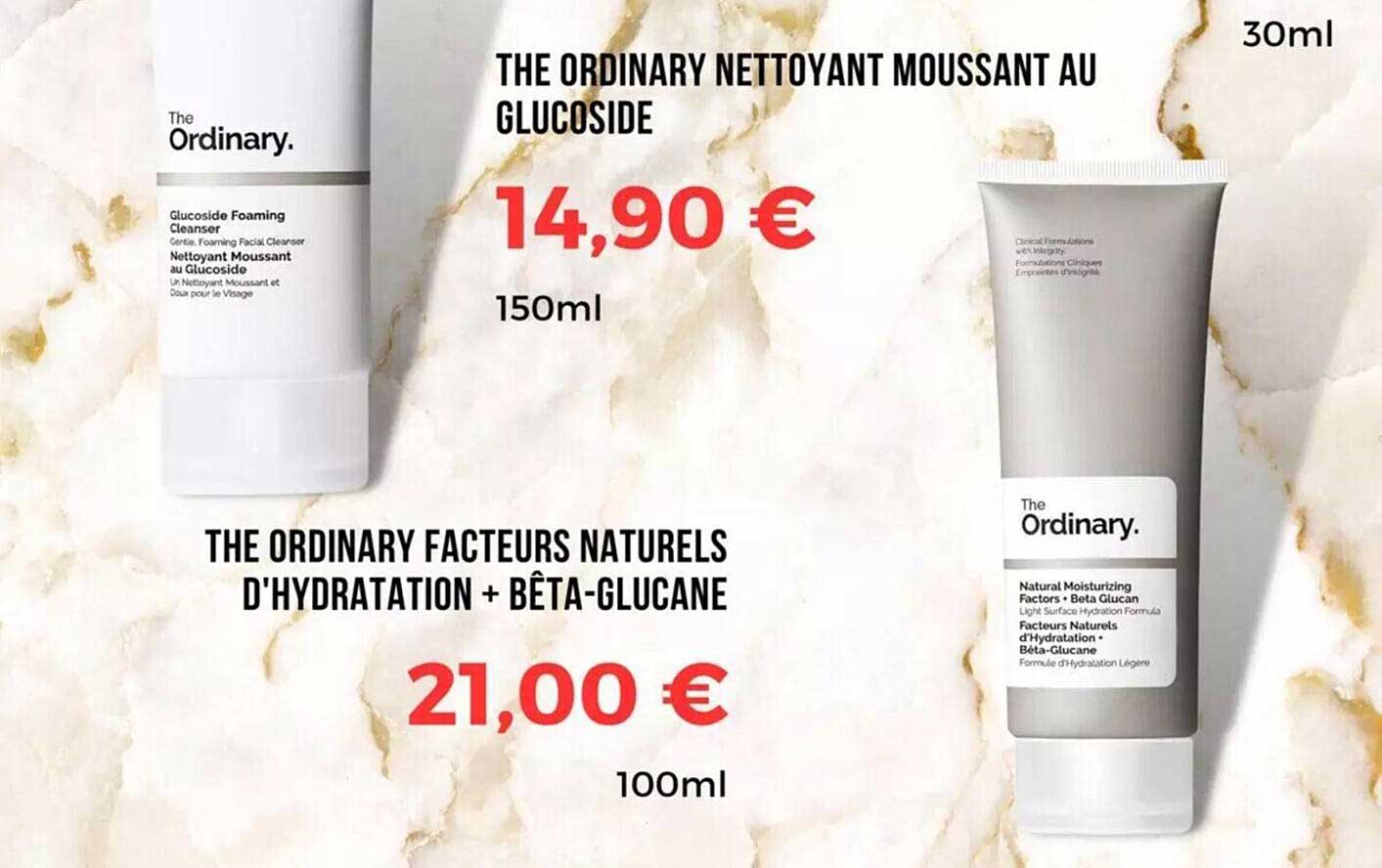 the ordinary facteurs naturels d'hydratation + bêta-glucane