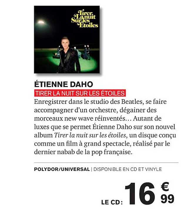 tirer la nuit sur les étoiles - étienne daho