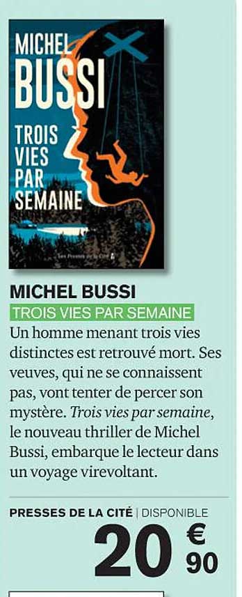 trois vies par semaine - michel bussi