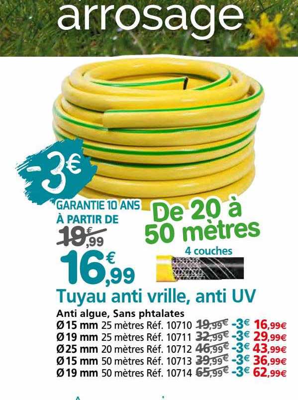 tuyau anti vrille, anti uv