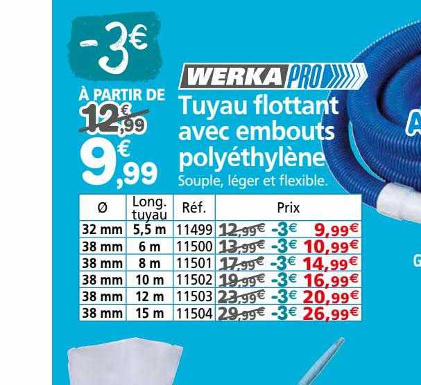 Tuyau Flottant Avec Embouts Polyéthylène Werka Pro