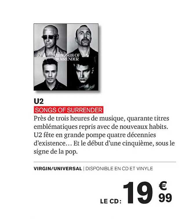 u2 - songs of surrender