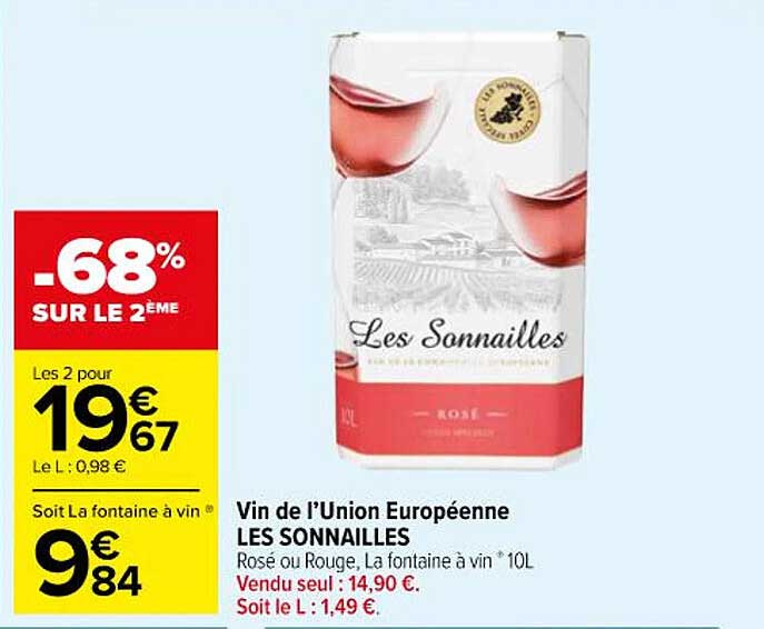 vin de l'union européenne les sonnailles