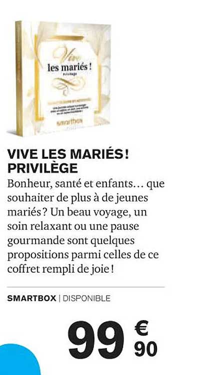 vive les mariés! privilège - smartbox