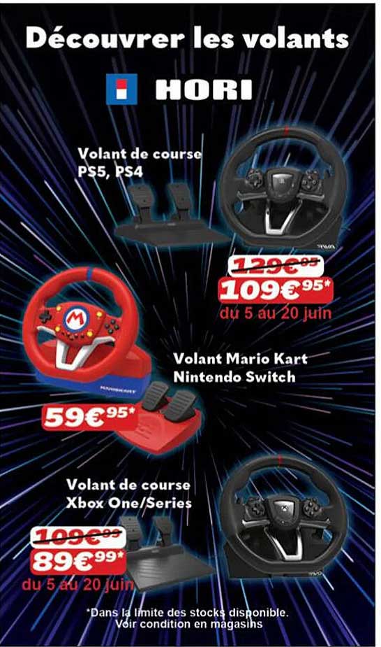 volant mario kart nintendo switch, volant de course xbox one-series