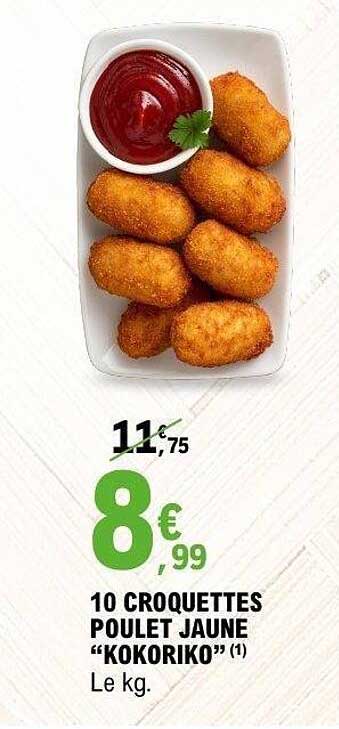 10 CROQUETTES POULET JAUNE “KOKORIKO”