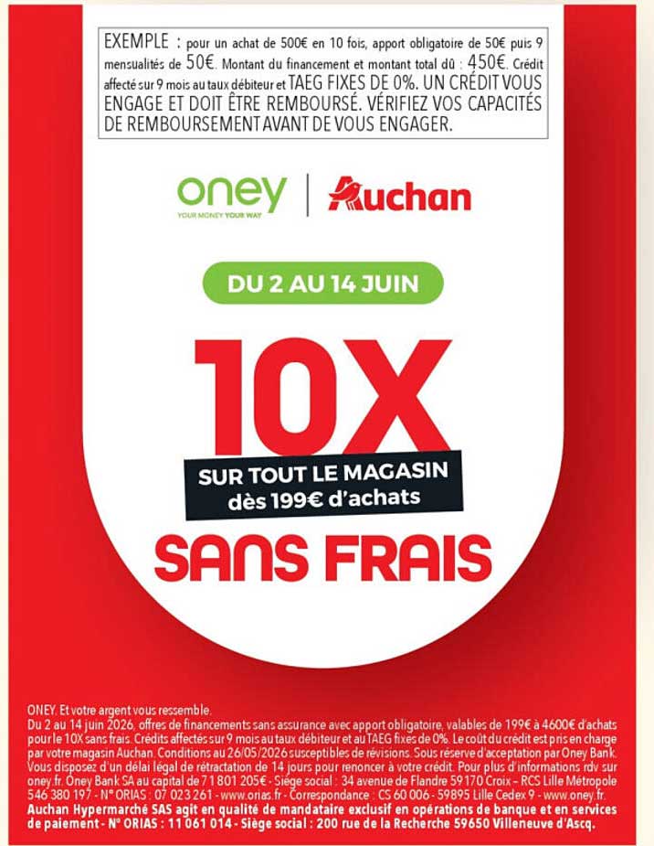 10X SANS FRAIS