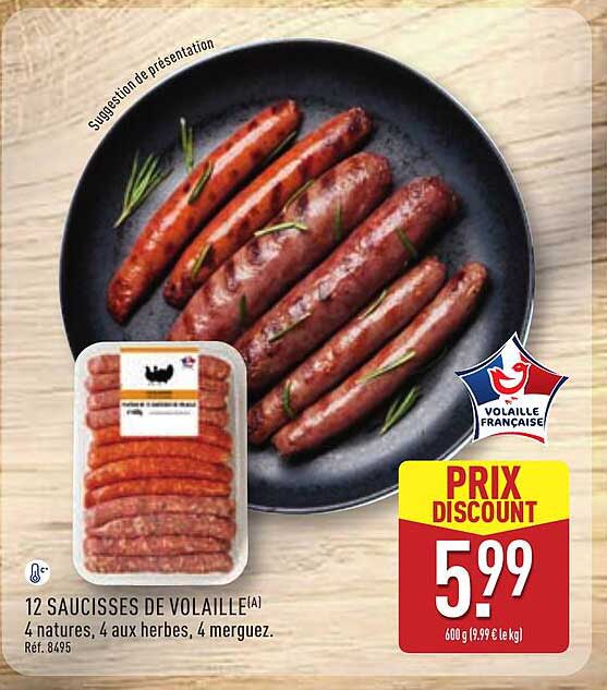 12 SAUCISSES DE VOLAILLE