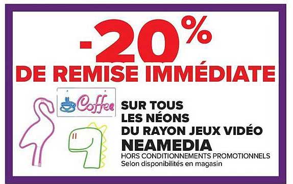 20% DE REMISE IMMÉDIATE