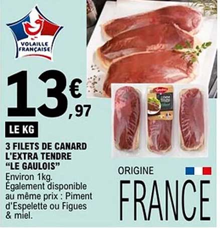 3 FILETS DE CANARD