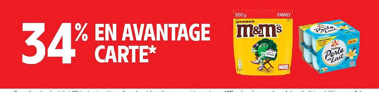 34% EN AVANTAGE CARTE