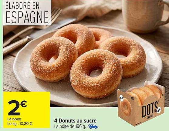 4 Donuts au sucre