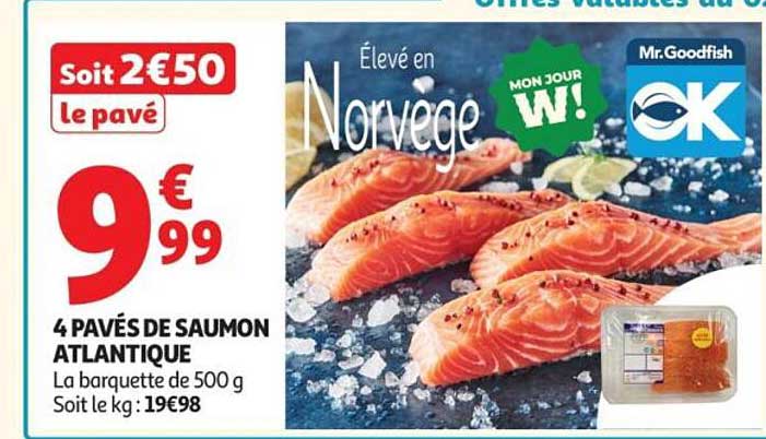 4 PAVÉS DE SAUMON ATLANTIQUE