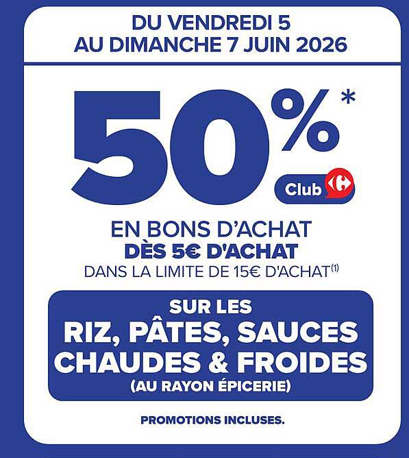 50% Club en bons d'achat