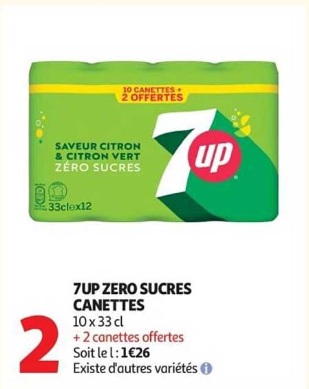 7UP ZERO SUCRES CANNETTES