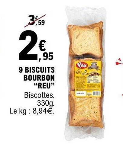 9 BISCUITS BOURBON "REU