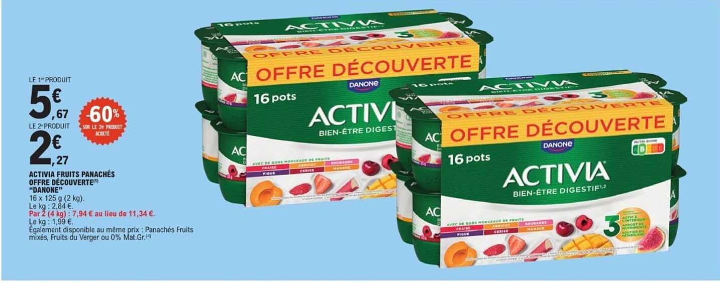 ACTIVIA Fruits Panachés