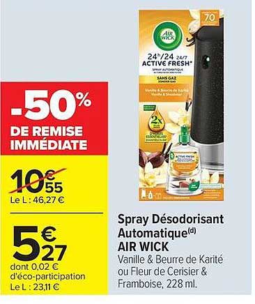 Air Wick Spray Désodorisant Automatique